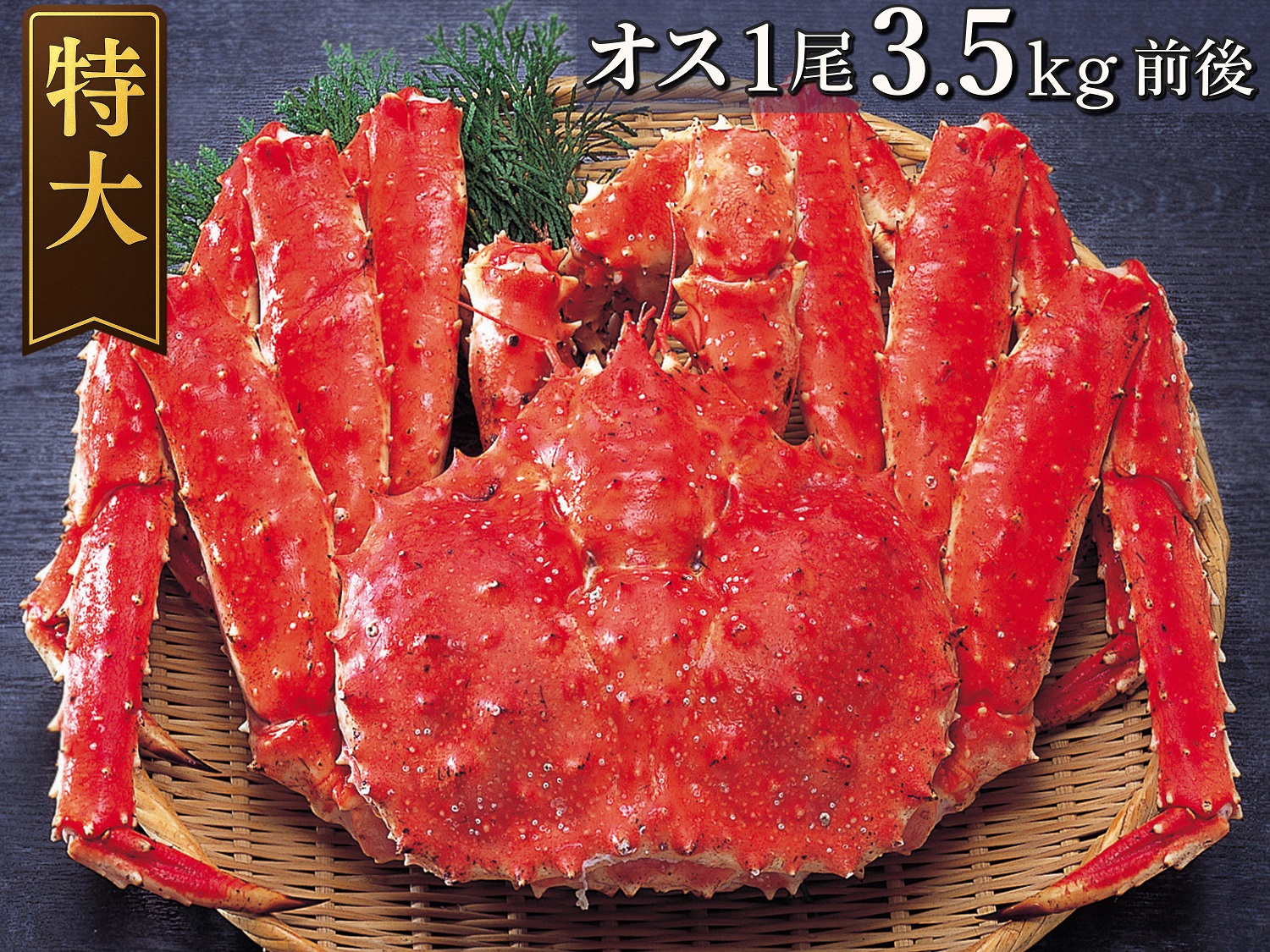 【数量限定】ボイル冷凍・たらばがに姿〈オス〉3.5kg前後