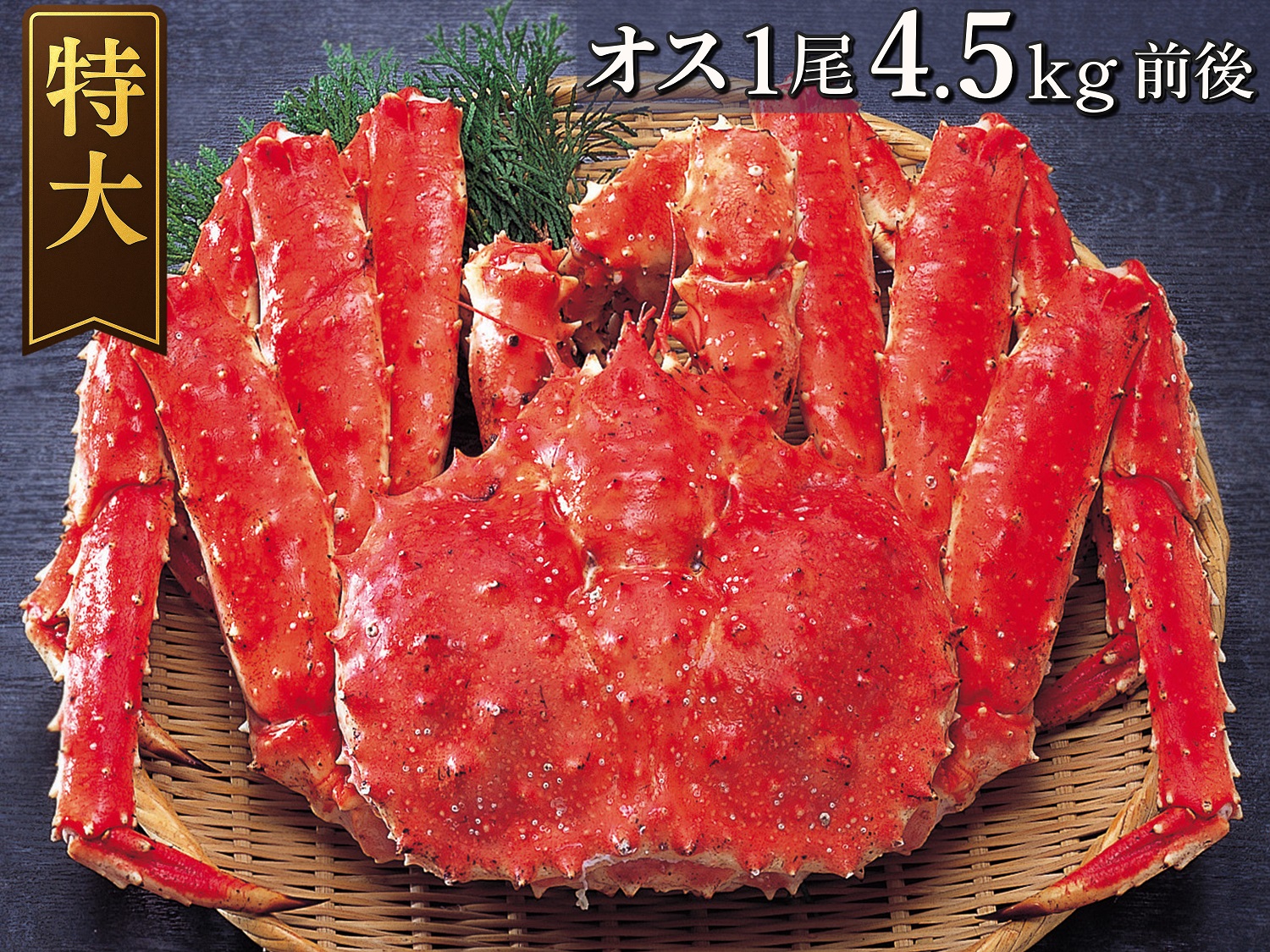 【数量限定】ボイル冷凍・たらばがに姿〈オス〉4.5kg前後