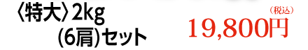 特大2kg（6肩）セット　19,800円（税込）