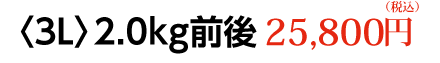 34L〉2.0kg前後　25,800円（税込）